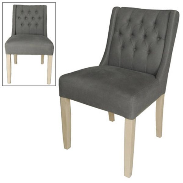 ΚΑΡΕΚΛΑ 51X63X85 CM BRADFORD ΥΦΑΣΜΑ GREY ΠΟΔΙΑ BROSSE NATURE