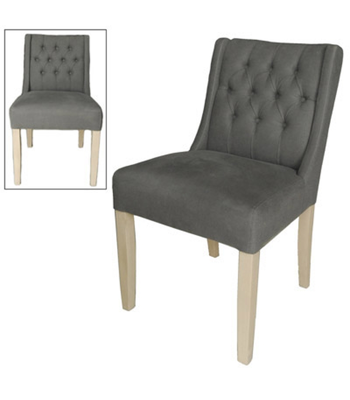 ΚΑΡΕΚΛΑ 51X63X85 CM BRADFORD ΥΦΑΣΜΑ GREY ΠΟΔΙΑ BROSSE NATURE
