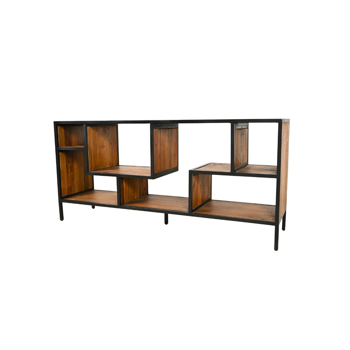 ΚΟΝΣΟΛΑ ΜΕΤΑΛΛΙΚΗ ΜΕ ΡΑΦΙΑ ΠΕΥΚΟ 152X40X71cm