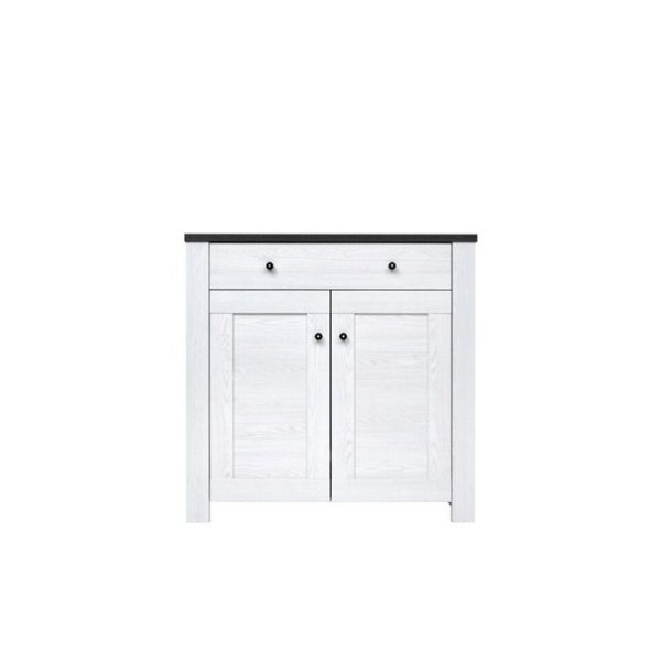 ΜΠΟΥΦΕΣ 100/100/41cm STOCKHOLM 019 SNOW ASH / STAINED OAK ΜΕΛΑΜΙΝΗ (ΠΕΡΙΛΑΜΒΑΝΕΤΑΙ ΟΔΗΓΟΣ ΣΥΝΑΡΜΟΛΟΓΗΣΗΣ)