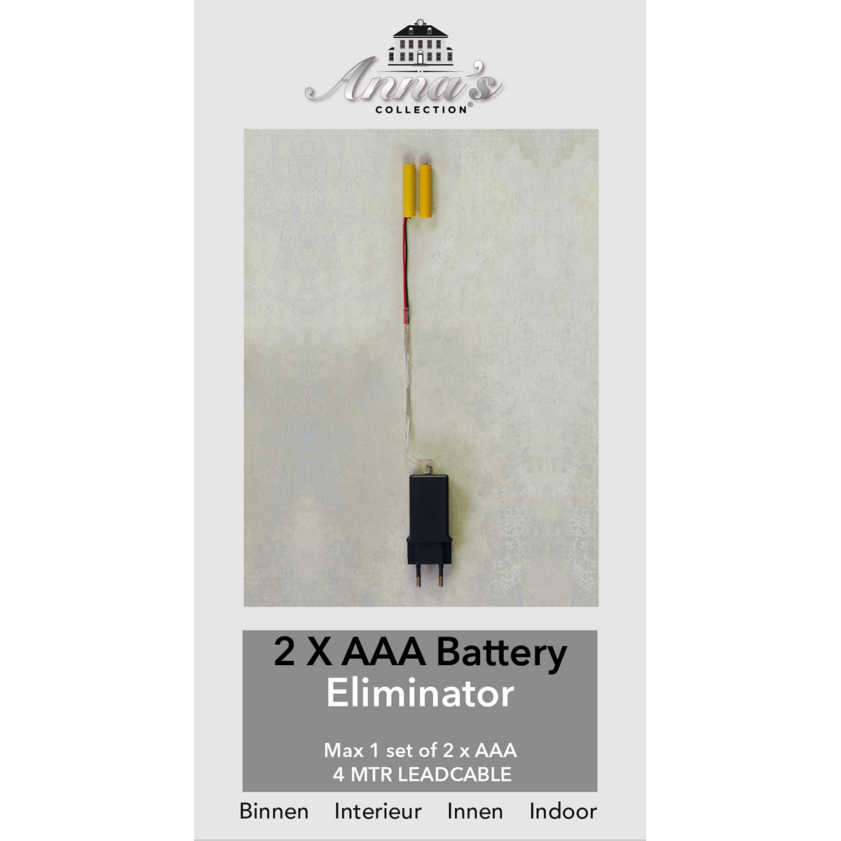ΜΕΤΑΣΧΗΜΑΤΙΣΤΗΣ ΕΝΑΝΤΙ ΜΠΑΤΑΡΙΑΣ 2XAAA 3.2V - 4MTR CLEAR ΚΑΛΩΔΙΟ - IP20 TRANSFORMER
