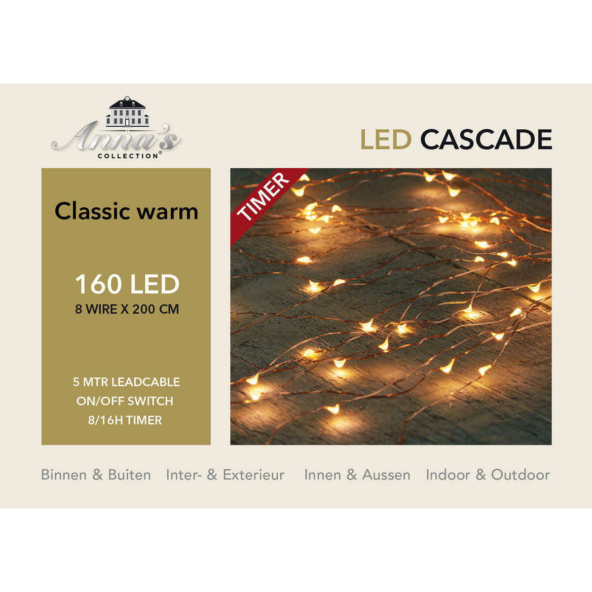 ΦΩΤΑΚΙΑ 160LED ΔΕΣΜΗ ΣΕ 8 ΣΥΡΜ. ΧΑΛΚΟΥ