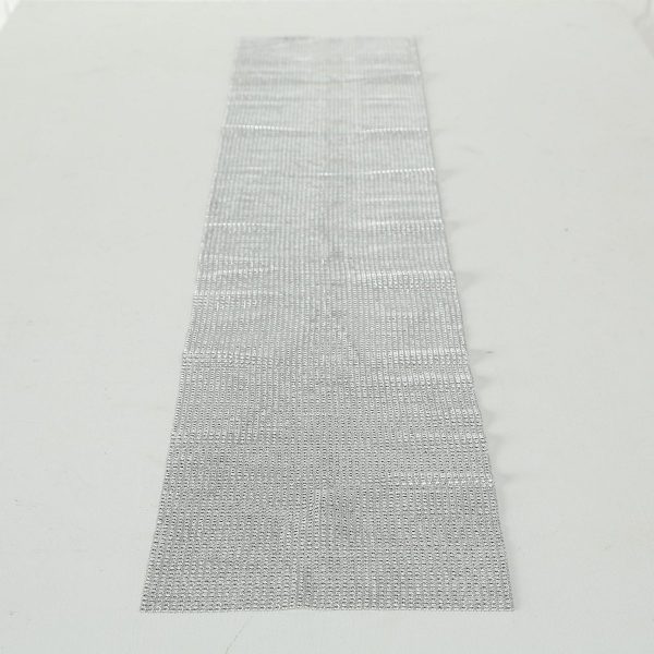 ΤΡΑΒΕΡΣΑ ΤΡΑΠΕΖΙΟΥ Glamour  ΑΣΗΜΙ ΜΕ STRASS 25X150cm