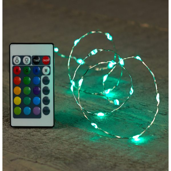 ΦΩΤΑΚΙΑ RGB 100 LED-B,O,T, SILVER WIRE (5M) [3XAA]