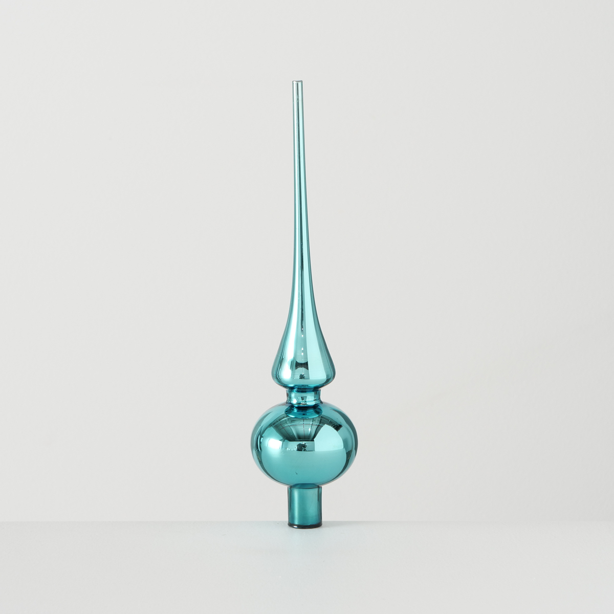 ΚΟΡΥΦΗ ΔΕΝΤΡΟΥ ΤIΡΚΟΥΑΖ ΓΥΑΛΙΝΗ H25cm glass laquered