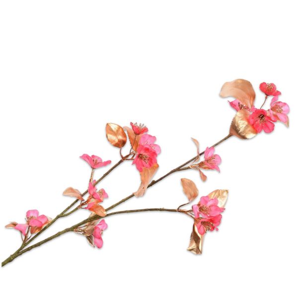 ΚΛΑΔΙ ΑΝΘΙΣΜΕΝΟ ΧΡΥΣΑ ΦΥΛΛΑ ΧΡΥΣΟ/ΦΟΥΞΙΑ 85 cm