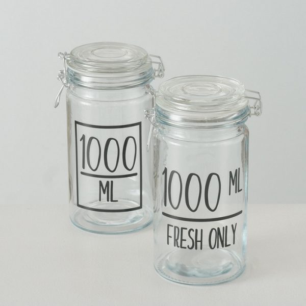 ΔΟΧΕΙΟ ΑΠΟΘΗΚΕΥΣΗΣ ΜΕ ΚΛΙΠ 2/ass Milly 1.000ml H20cm D10cm
