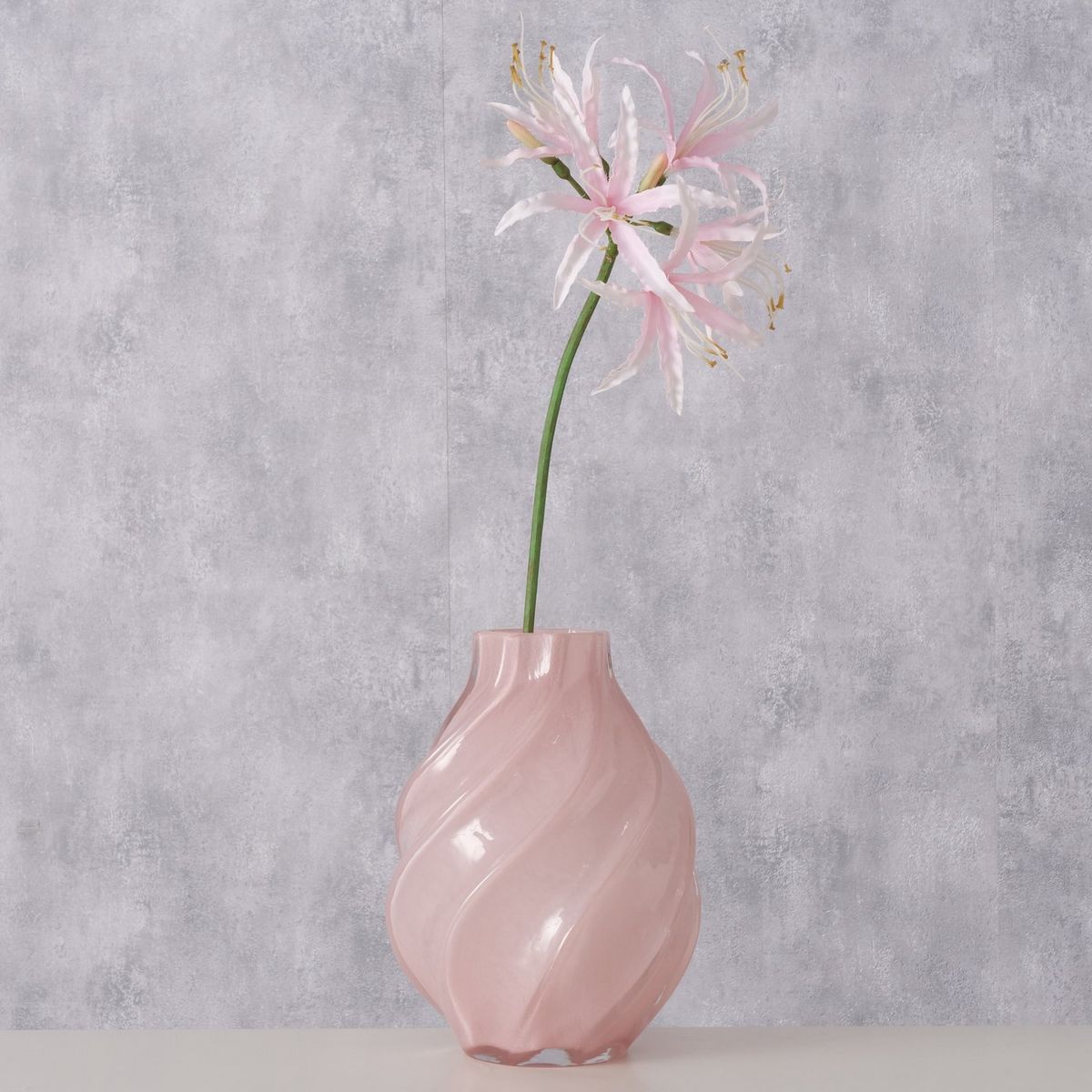 ΒΑΖΟ Resio ΡΟΖ ΓΥΑΛΙ H25cm D19cm Glass solid colored