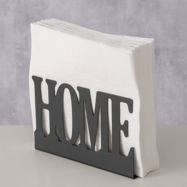 ΧΑΡΤΟΠΕΤΣΕΤΟΘΗΚΗ Home 15X5X10 cm ΜΑΥΡΟ ΜΕΤΑΛΛΟ