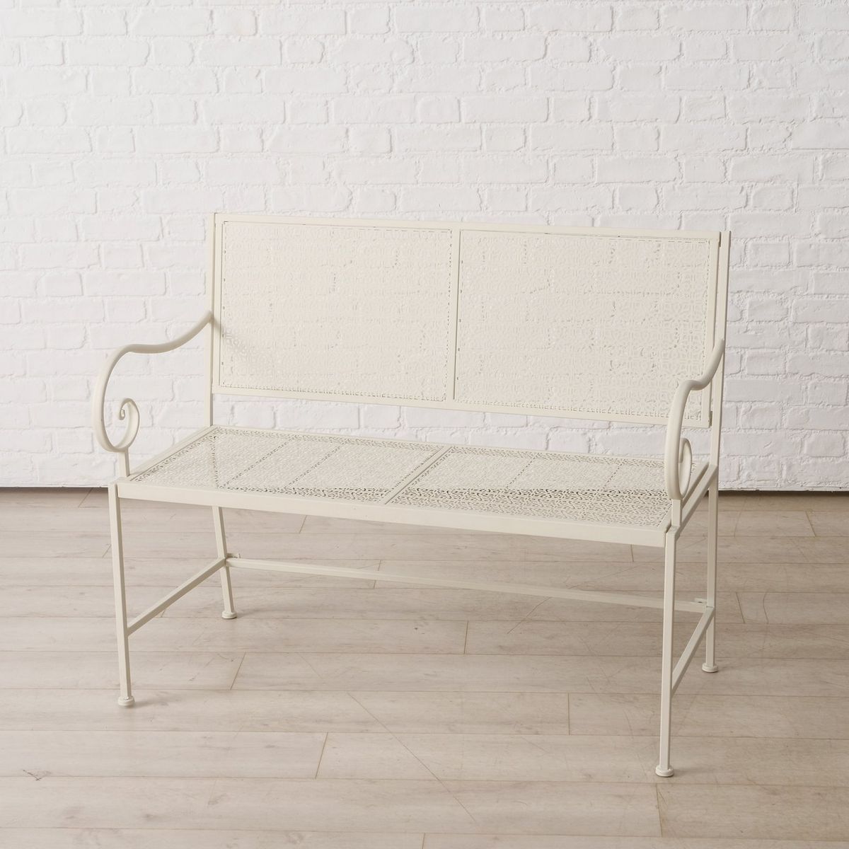 ΠΑΓΚΑΚΙ Marisa ΛΕΥΚΟ 110Χ53Χ91cm ΜΕΤΑΛΛΟ