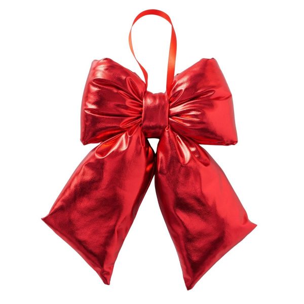 ΦΙΟΓΚΟΣ Bowy L 32 cm,H 6,5 cm ΚΟΚΚΙΝΟΣ METALLIC-GLOSS with hanger