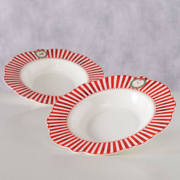 ΠΙΑΤΟ 2/ASS ΣΟΥΠΑΣ ΡΙΓΕ Cavallo D 24 cm ΚΟΚΚΙΝΟ ΛΕΥΚΟ ΣΧΕΔΙΟ ΣΤΕΦΑΝΙ ΑΛΟΓΟ ΤΡΕΝΟ NEW BONE