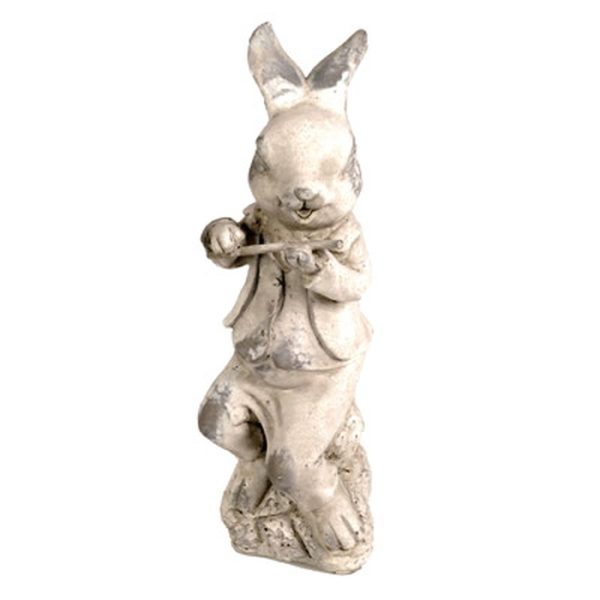ΛΑΓΟΥΔΑΚΙ ΜΕ ΦΛΑΟΥΤΟ 10,5X10,5X32 CM ΠΕΤΡΙΝΟ ΓΚΡΙ
