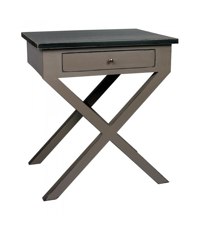 ΤΡΑΠΕΖΙ ΒΟΗΘΗΤΙΚΟ 55X45X62 CM ME ΣΥΡΤΑΡΙ TOP VIEUX BOIS BASE TOIT DE BRETAGNE