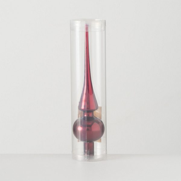 ΚΟΡΥΦΗ ΔΕΝΔΡΟΥ ΣΚ.ΚΟΚΚΙΝΗ ΓΥΑΛΙΝΗ H25cm glass laquered