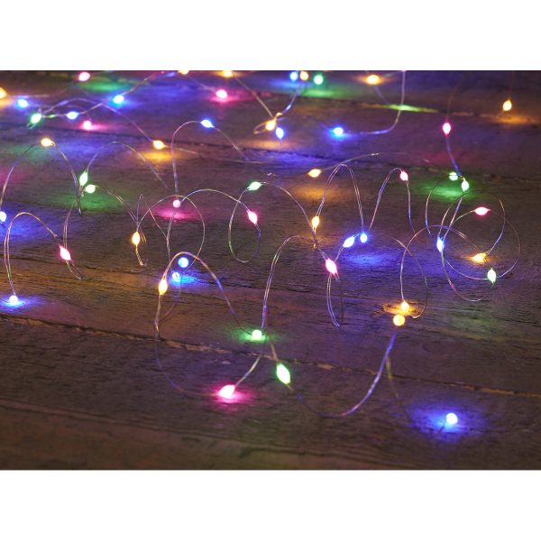 ΦΩΤΑΚΙΑ ΠΟΛΥΧΡΩΜΑ 3D RGB 100 LED-B,O,T, ΑΣΗΜΙ ΚΑΛΩΔΙΟ-11 FUNCTIONS (10M) [3XAA]
