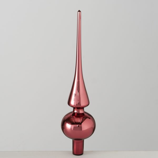 ΚΟΡΥΦΗ ΔΕΝΤΡΟΥ ΑΝΤΙΚΕ ΡΟΖ ΓΥΑΛΙΝΗ H25cm glass laquered