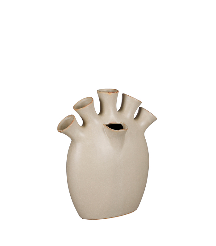 ΒΑΖΟ ΜΕ ΥΠΟΔΟΧΕΣ ΓΚΡΙ Saul tulip ΚΕΡΑΜΙΚΟ l26xw14xh30