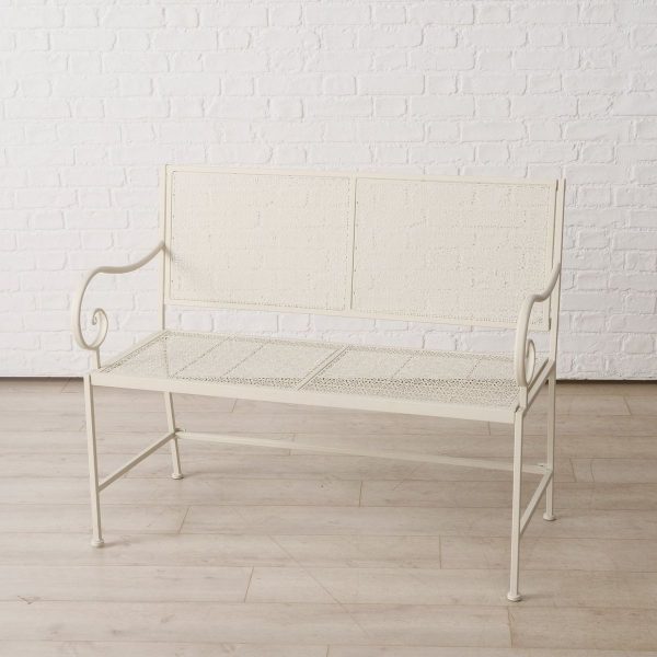 ΠΑΓΚΑΚΙ Marisa ΛΕΥΚΟ 110Χ53Χ91cm ΜΕΤΑΛΛΟ