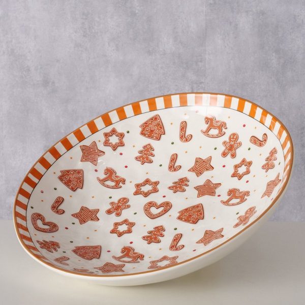ΜΠΟΛ Ginger ΚΟΚΚΙΝΟ ΚΑΦΕ Dishwasher proof, H7,5cm D33,5cm ΚΕΡΑΜΙΚΟ