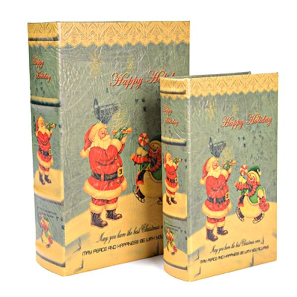 ΒΙΒΛΙΑ SET/2 ΧΡΙΣΤΟΥΓΕΝΝΙΑΤΙΚΑ ΔΙΑΚΟΣΜΗΤΙΚΑ  27X18X7 CM
