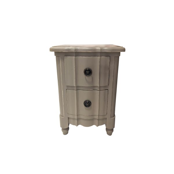 ΚΟΜΟΔΙΝΟ 48X35X70CM ΜΕ 2 ΣΥΡΤΑΡΙΑ ΓΚΡΙ ΑΝΤΙΚΕ ΠΑΤΙΝΑ