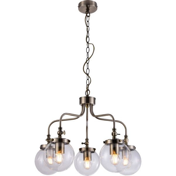 ΦΩΤΙΣΤΙΚΟ ΟΡΟΦΗΣ Ballet 5ΦΩΤΟ 40W E27 ΧΑΛΚΟΣ H80 D55cm