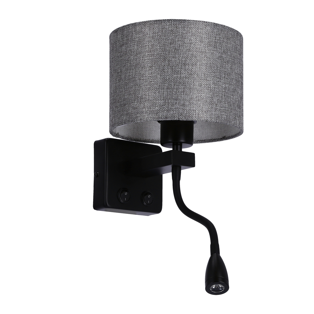 ΑΠΛΙΚΑ ΚΑΙ ΣΠΟΤ POLO ΜΟΝΟΦΩΤΟ 40W E27 + 2W LED ΜΑΥΡΟ ΚΑΠΕΛΟ ΓΚΡΙ