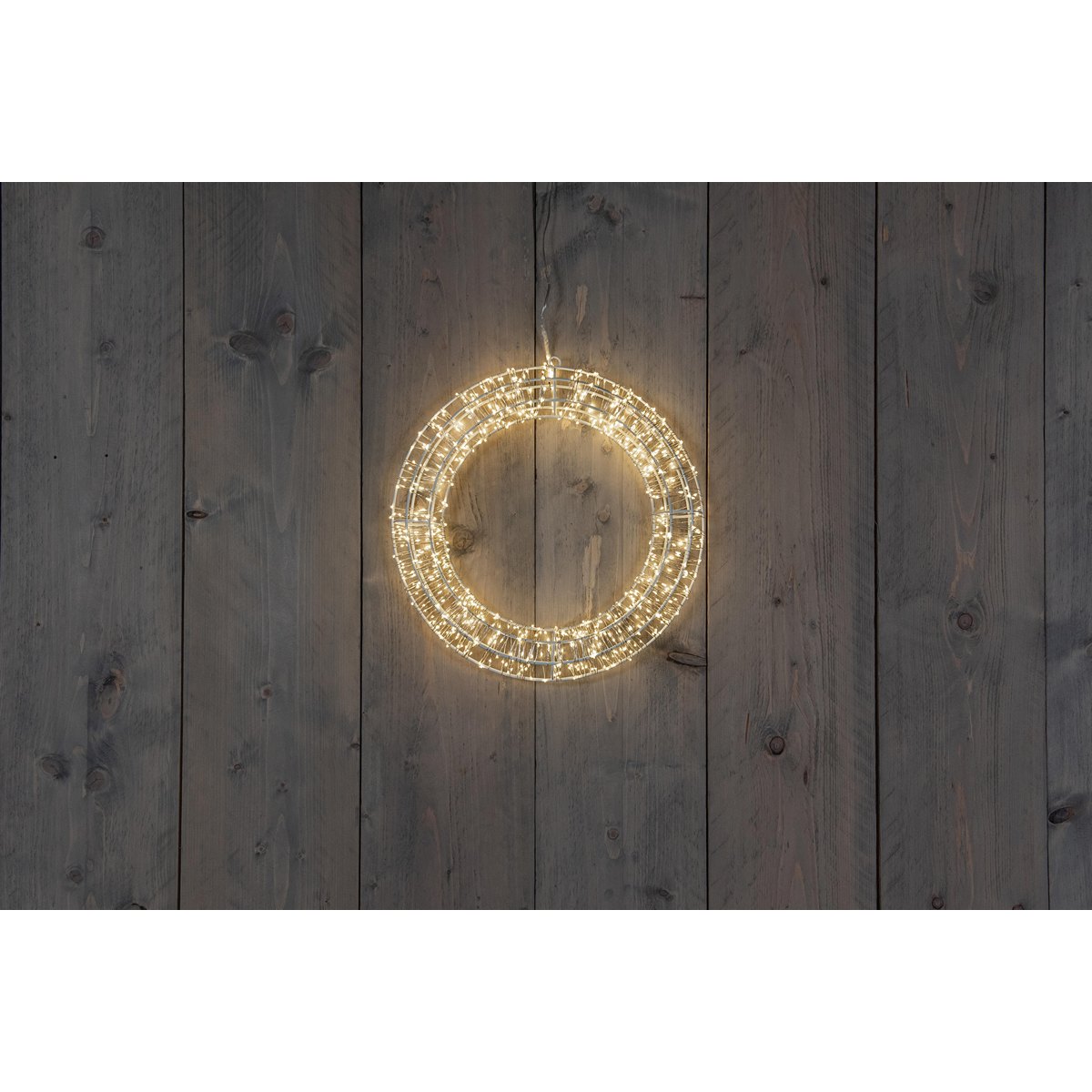 ΣΤΕΦΑΝΙ ΛΕΥΚΟ 36CMX5CM ΜΕΤΑΛΛΙΚΟ 800LED ΘΕΡΜΟ ΛΕΥΚΟ - 5M LEADCABLE - ON / DIMMER / 8/16H TIMER / OFF IP44 12V ΜΕΤΑΣΧΗΜΑ