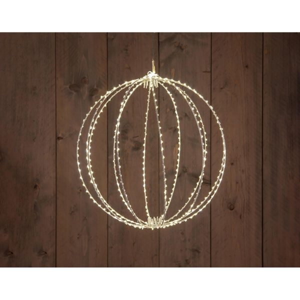 ΜΠΑΛΑ ΛΕΥΚΗ 40CM 3D ΜΕΤΑΛΛΙΚΗ 396LED ΘΕΡΜΟ ΛΕΥΚΟ/ΑΣΗΜΙ ΣΥΡΜΑ - ΑΝΑΔΙΠΛΟΥΜΕΝΟ - 5M ΚΑΛΩΔΙΟ - ON / DIMMER / 8-16H TIMER /