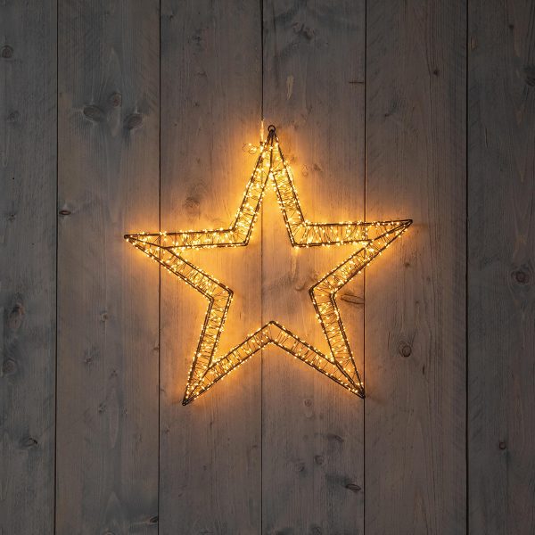 ΑΣΤΕΡΙ 3D ΜΕΤΑΛΛΙΚΟ 56CMX5CM ΜΑΥΡΟ FLASH ΜΕ 1200LED ΚΛΑΣΣΙΚΟ ΘΕΡΜΟ  - 5M ΜΑΥΡΟ ΚΑΛΩΔΙΟ - ON / DIMMER / 8/16H TIMER / OFF