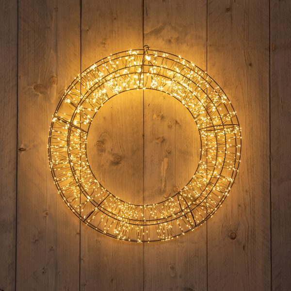 ΣΤΕΦΑΝΙ ΜΕΤΑΛΛΙΚΟ 58CMX12CM ΜΑΥΡΟ FLASH ΜΕ 1800LED ΚΛΑΣΣΙΚΟ ΘΕΡΜΟ  - 5M ΜΑΥΡΟ ΚΑΛΩΔΙΟ - ON / DIMMER / 8/16H TIMER / OFF