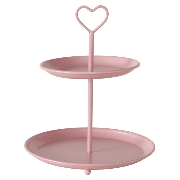 ΠΙΑΤΕΛΑ ΔΙΠΛΗ ΡΟΖ Posita, H25cm D21cm ΜΕΤΑΛΛΟ