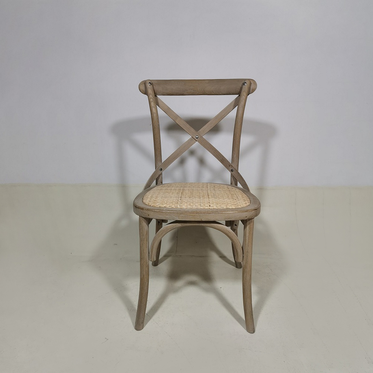 ΚΑΡΕΚΛΑ ΧΙΑΣΤΗ TOON με RATTAN SEAT ANT.GREY W44xD42xH46/88CM