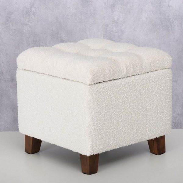 ΣΚΑΜΠΟ Palur ΛΕΥΚΟ 38Χ38Χ35cm, MDF, Polyester