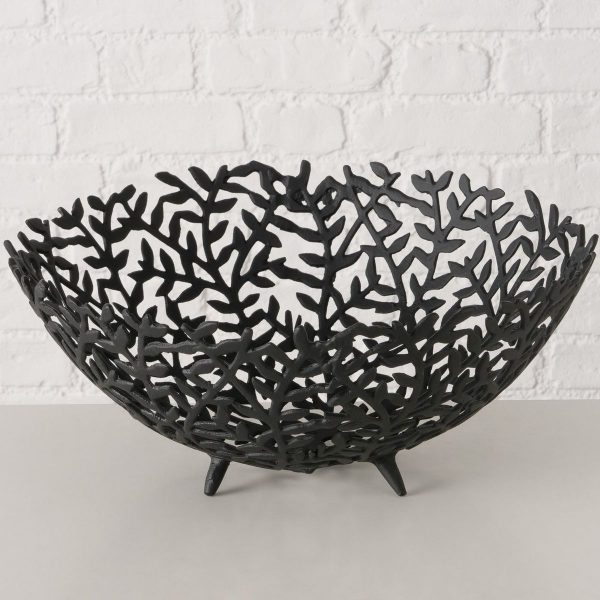 ΜΠΟΛ ΜΕ ΠΟΔΑΡΑΚΙΑ Philis ΜΑΥΡΟ ΜΕΤΑΛΛΟ Round, H18cm, D41cm