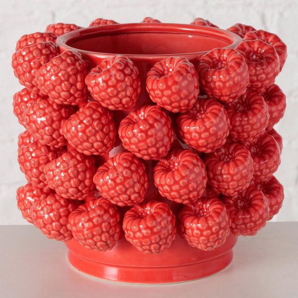 ΒΑΖΟ ΒΑΤΟΜΟΥΡΟ Himbeere H20cm D23cm ΚΟΚΚΙΝΟ ΠΟΡΣΕΛΑΝΗ