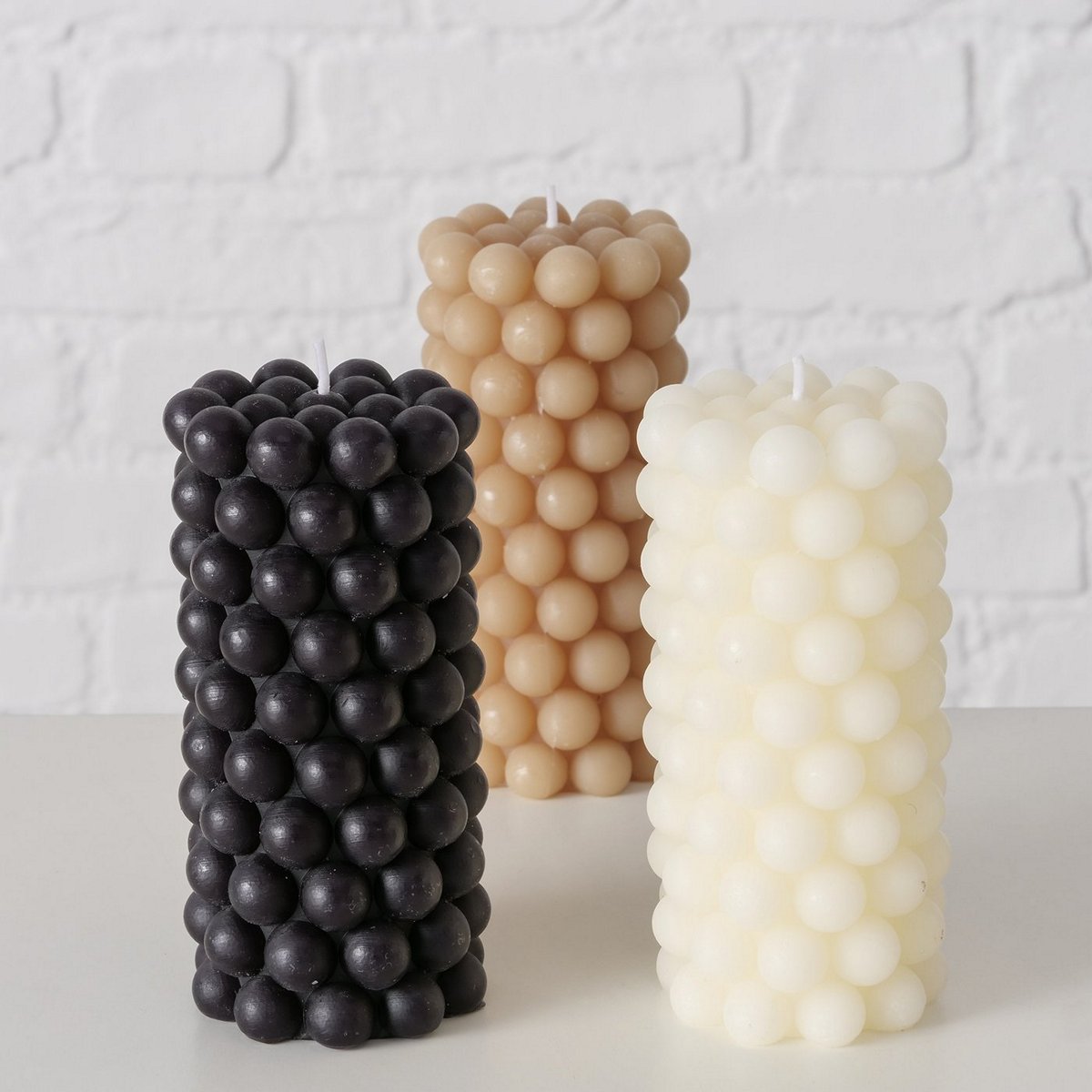 ΚΕΡΙ 3/ass ΣΧΕΔΙΟ ΠΕΡΛΕΣ ΕΚΡΟΥ ΚΑΦΕ ΜΑΥΡΟ Pearls H14 D7cm ΠΑΡΑΦΙΝΗ