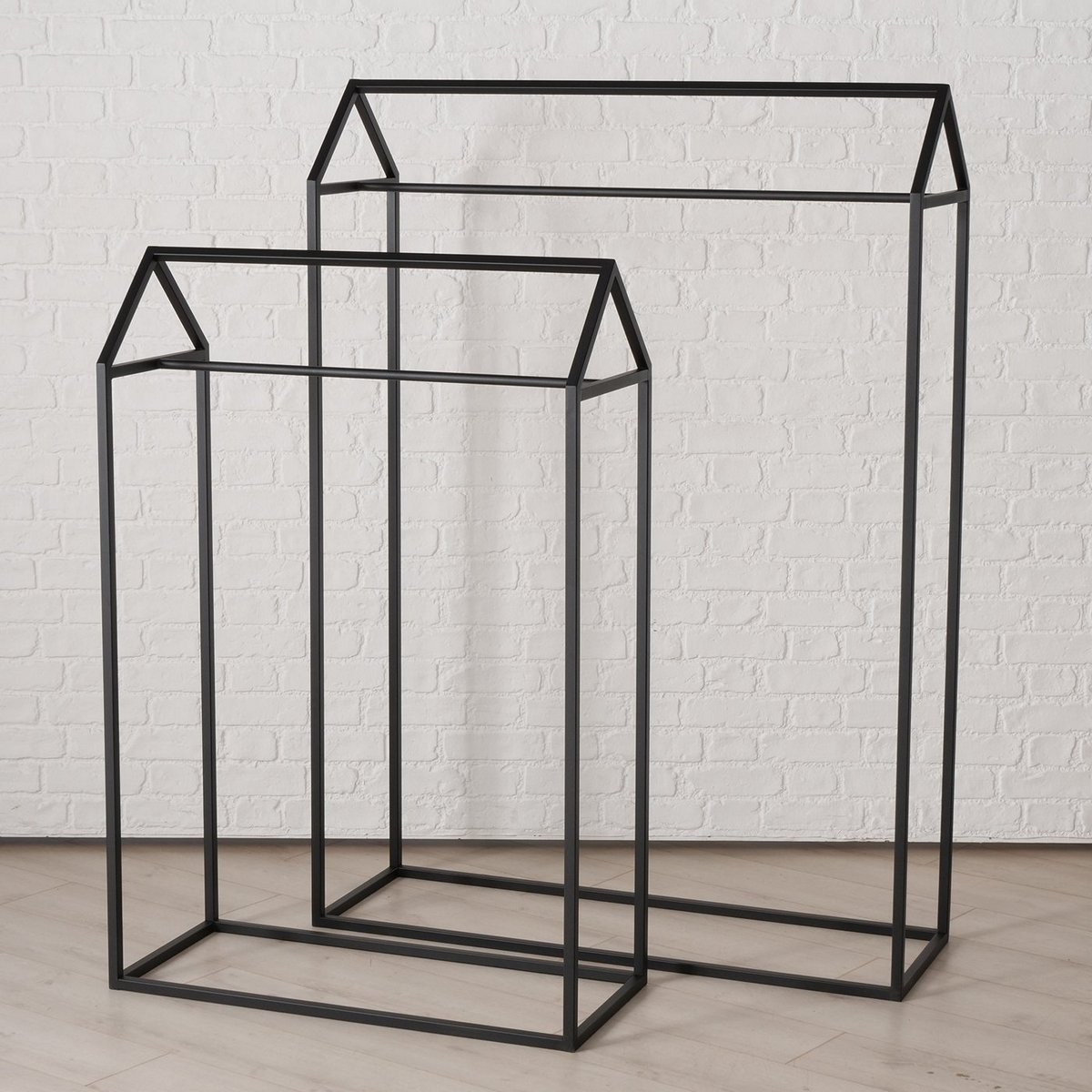 ΚΡΕΜΑΣΤΡΑ Set/2 ΜΕΤΑΛΛΙΚΗ ΜΑΥΡΗ Plock 88Χ38Χ130cm