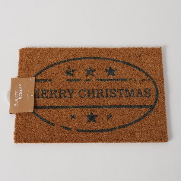 ΠΑΤΑΚΙ ΕΙΣΟΔΟΥ  MERRY CHRISTMAS Stamp  60Χ40Χ1,5cm PVC ΚΟΚΟΦΟΙΝΙΚΑΣ