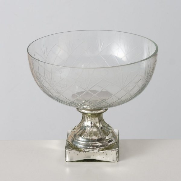 ΜΠΟΛ Bola ΔΙΑΦΑΝΕΣ ΓΥΑΛΙ ΒΑΣΗ ΑΣΗΜΙ H21cm D23,5cm