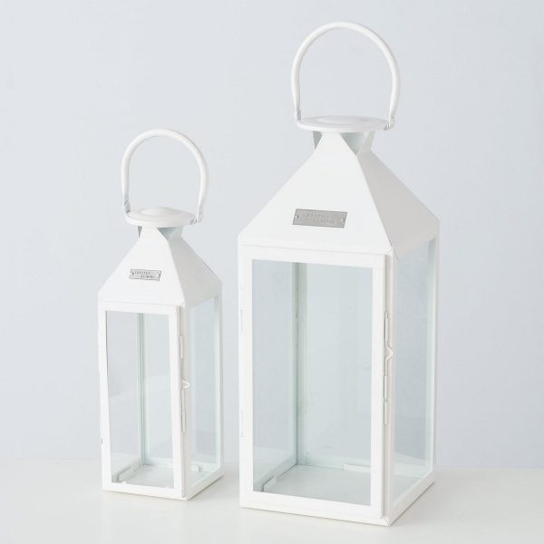 ΦΑΝΑΡΙ Set/2 Jason ΜΕΤΑΛΛΟ ΛΕΥΚΟ 12Χ11Χ13cm, 19Χ18Χ45cm