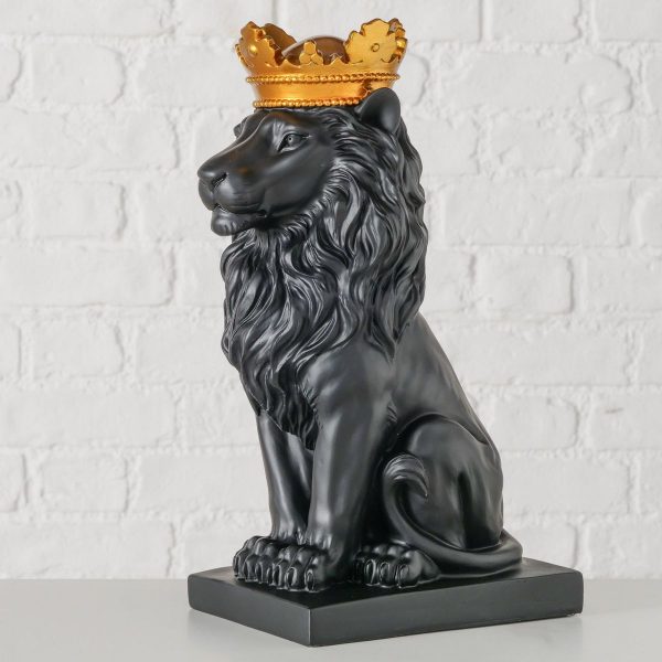 ΛΙΟΝΤΑΡΙ ΦΙΓΟΥΡΑ Aslan, 14Χ22Χ35cm, ΜΑΥΡΟ Polyresin