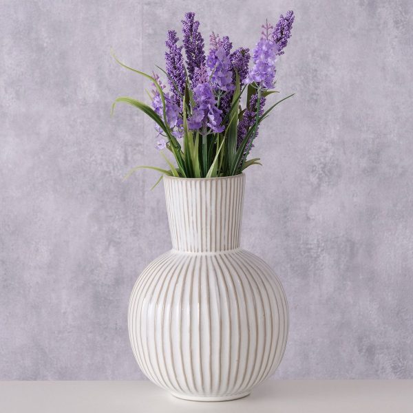 ΒΑΖΟ Deborah ΕΚΡΟΥ ΛΕΥΚΟ H25cm D18cm ΚΕΡΑΜΙΚΟ