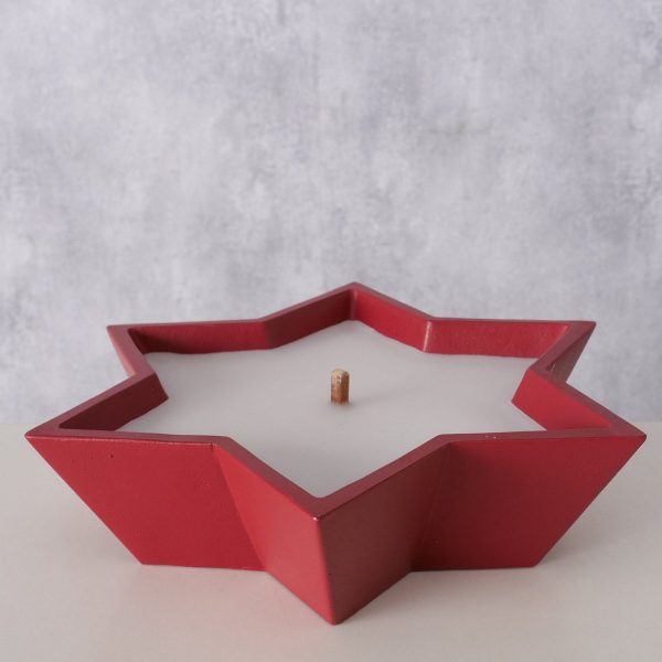ΚΕΡΙ ΣΕ ΑΣΤΕΡΙ ΚΟΚΚΙΝΟ ΠΕΤΡΙΝΟ Bonko H5,5cm D22cm ΠΑΡΑΦΙΝΗ