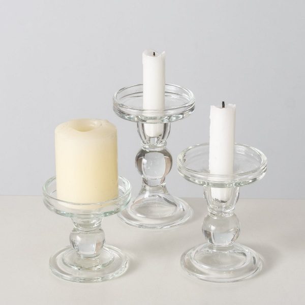 ΚΗΡΟΠΗΓΙΟ Set/3 Matar ΔΙΑΦΑΝΕΣ ΓΥΑΛΙ H8,5/11,3/13,4cm D8,6cm