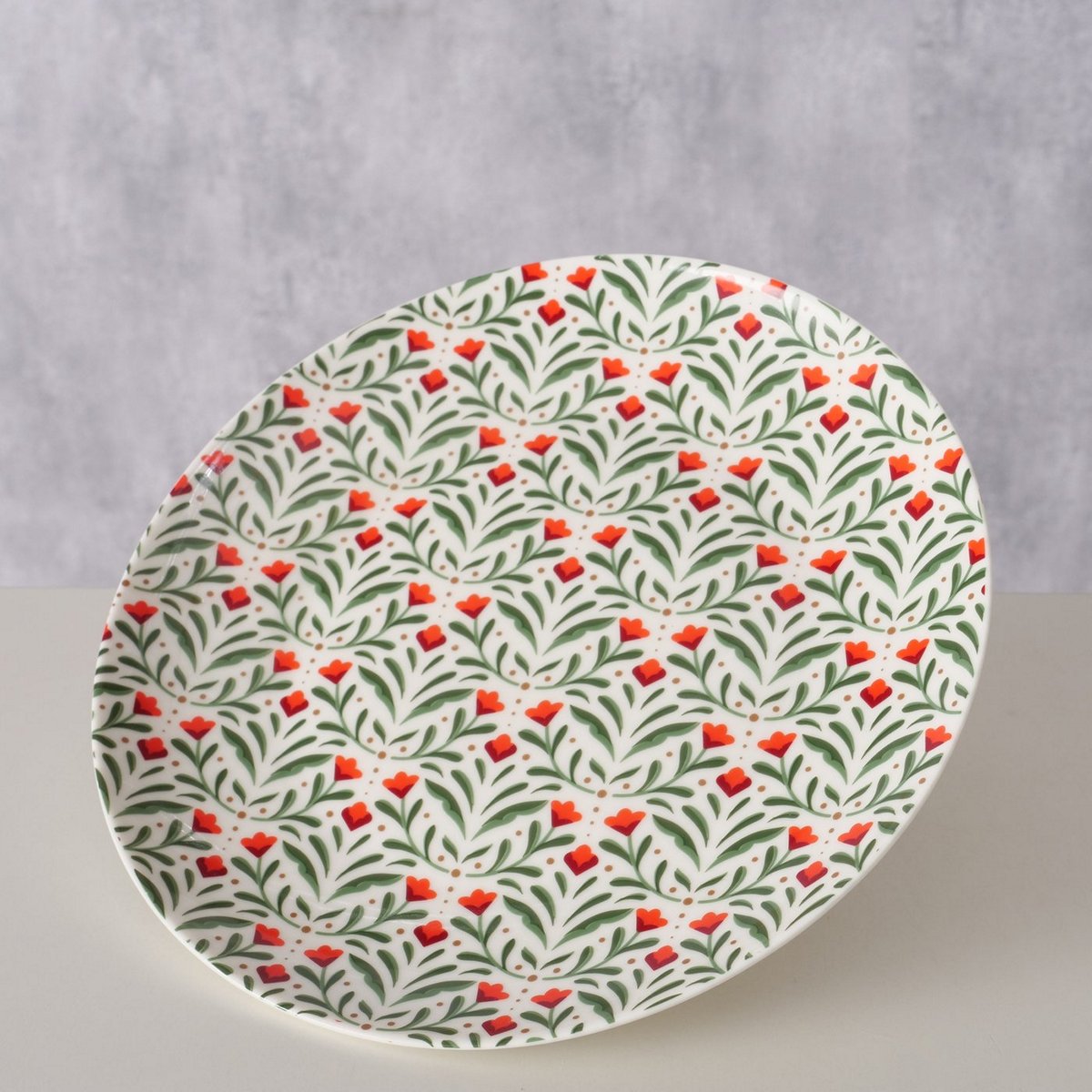 ΠΙΑΤΟ Paris Floral ΚΟΚΚΙΝΟ ΠΡΑΣΙΝΟ Dishwasher proof