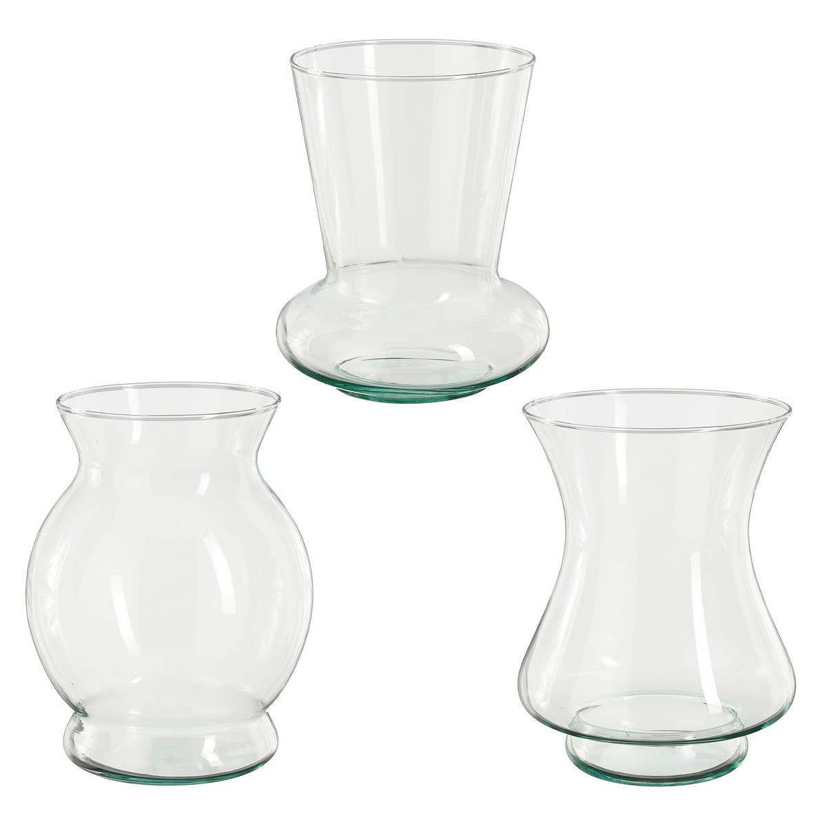 ΒΑΖΟ 3/ass Jazz ΓΥΑΛΙ ΔΙΑΦΑΝΕΣ h20xd14cm