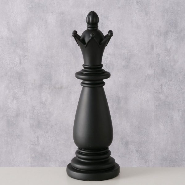 ΠΙΟΝΙ ΣΚΑΚΙΟΥ ΑΞΙΩΜΑΤΙΚΟΣ Chess ΜΑΥΡΟ H37,50cm D12cm Polyresin