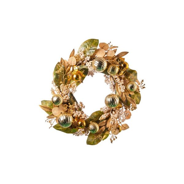 ΣΤΕΦΑΝΙ ΜΕ ΜΠΑΛΕΣ ΧΡΥΣΟ D55cm